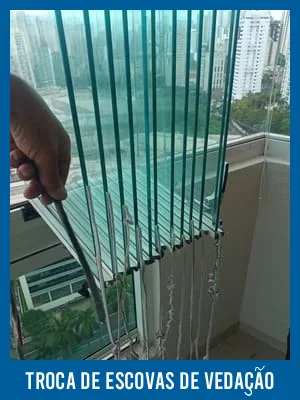 Troca de escovas de vedação